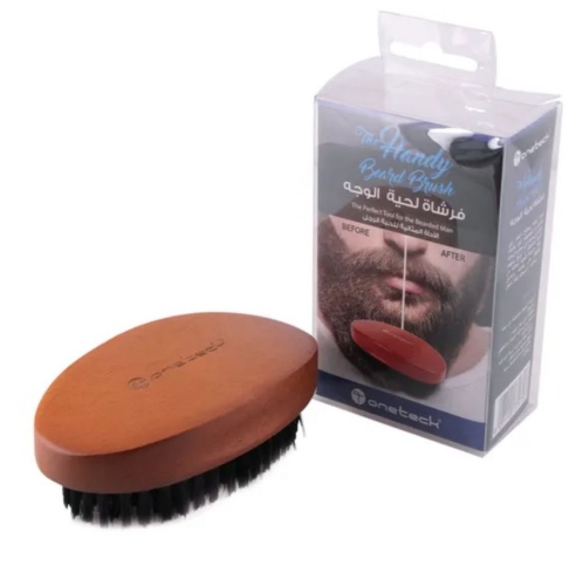 فرشاة اللحية الطبيعية